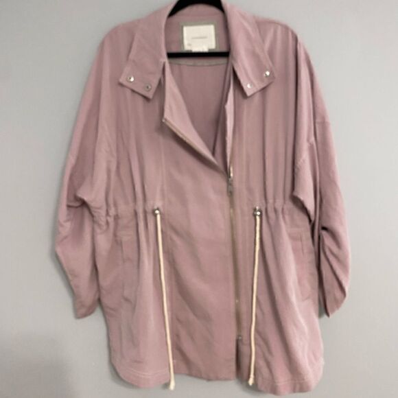 Anthropology Danuta Pink Utility Jacket Women Size M/L - Picture 3 of 11